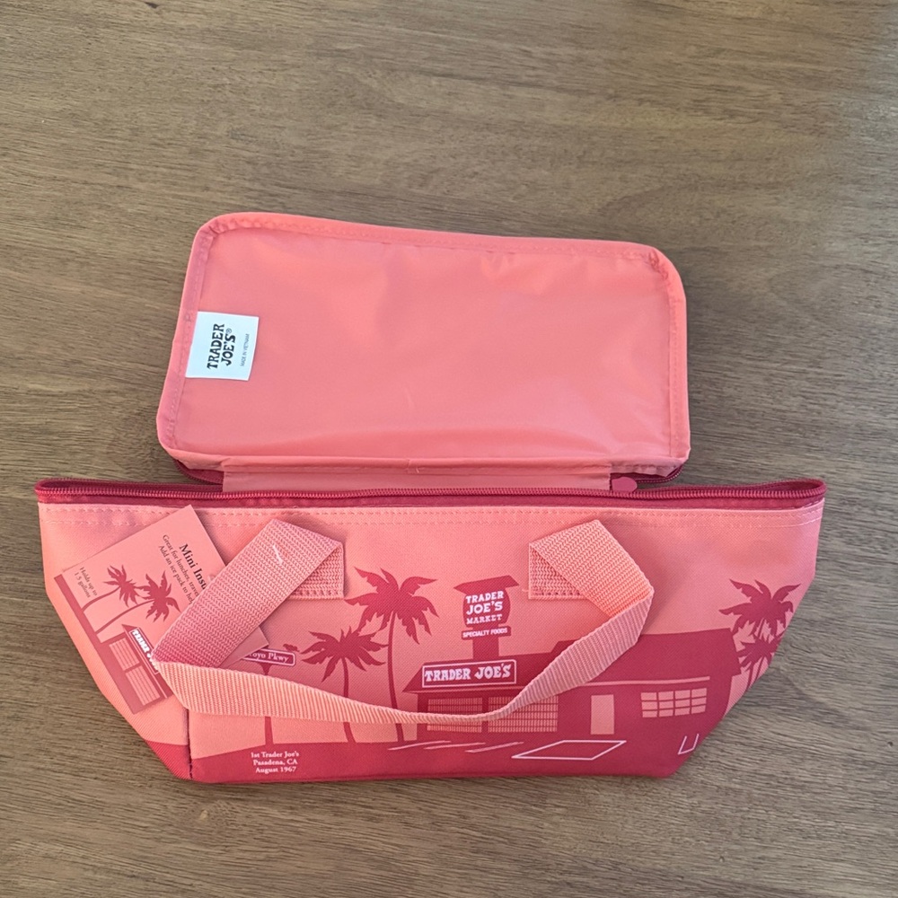 Trader Joe's Pink Insulated Tote Bag